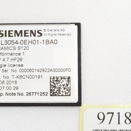 Siemens Sinamics S120 CompactFlash Card 6SL3054-0EH01-1BA0