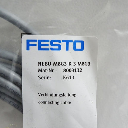 Festo 8003132 NEBU-M8G3-K-3-M8G3 Verbindungsleitung/ Neu OVP