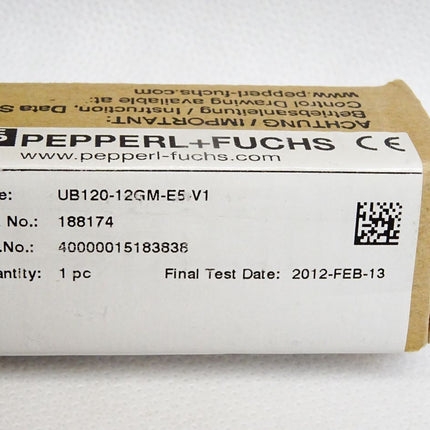 Pepperl+Fuchs Ultraschallsensor UB120-12GM-E5-V1 188174 / Neu OVP