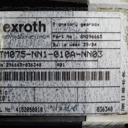 Rexroth GTM075-NN1-010A-NN03 Servo planetary gearbox