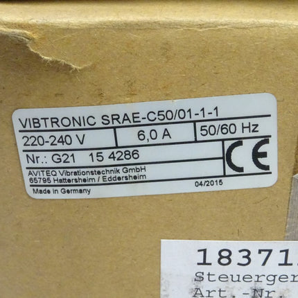 Vibtronic SRAE-C50/01-1-1 Steuerung für Magnetantriebe neu-OVP