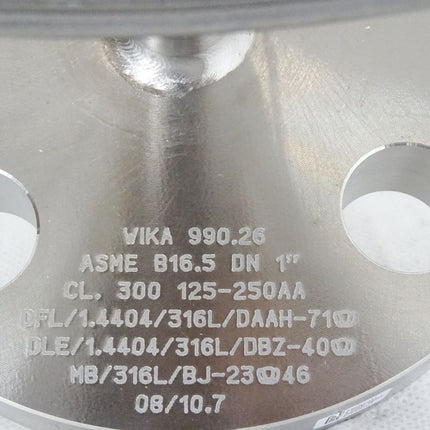 Wika Manometer nach EN 837-1 mit angebautem Druckmittler 0...+1 barg / 9226.01 990.26 / Neu