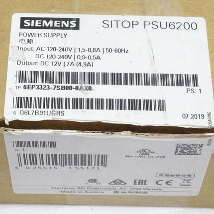 Siemens SITOP PSU6200 1PH DC 12V/7A 6EP3323-7SB00-0AX0 / 6EP3323-7SB00-0AX0 NEU-OVP