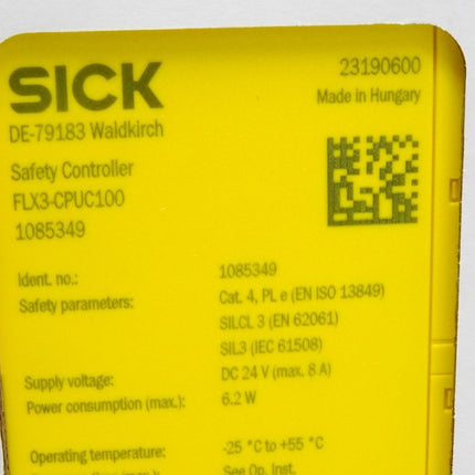 Sick Safety Controller FLX3-CPUC100 1085349 / Neu OVP versiegelt