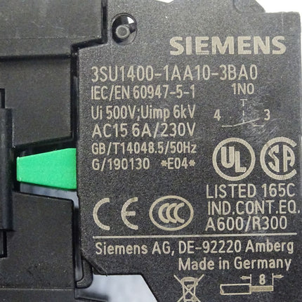 Siemens Drucktaster schwarz + 3SU1400-1AA10-3BA0 / Neuwertig