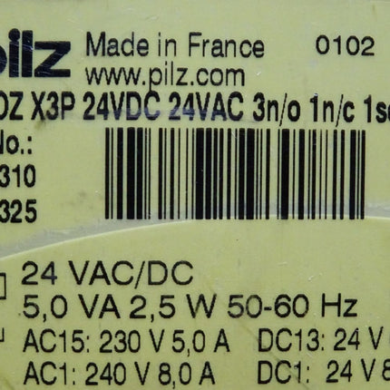 Pilz Sicherheitsschaltgerät 777310 PNOZ X3P 24VDC 24VAC 3n/o 1n/c 1so