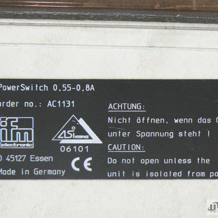 IFM Power Switch Thermiek AC1131 0.55/0.08A / AC 1131