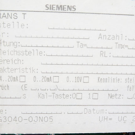 Siemens Sitrans T 7NG3040-0JN05 / Neu