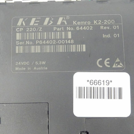 KEBA CP220/Z 64402 Kemro K2-200 / CP 220/Z / 24VDC / 5,3W