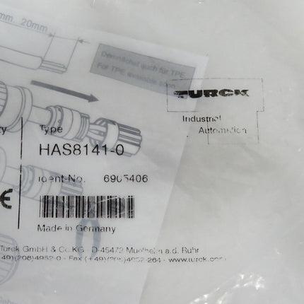 Turck HAS8141-0 Konfektionierbarer Steckverbinder / Neu OVP