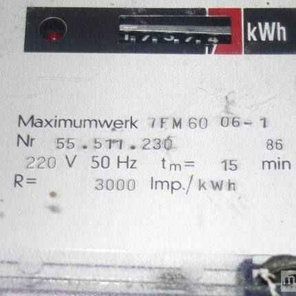 Siemens 7FM6006-1 Maximumwerk 220V 50Hz 15min 7FM60 06-1