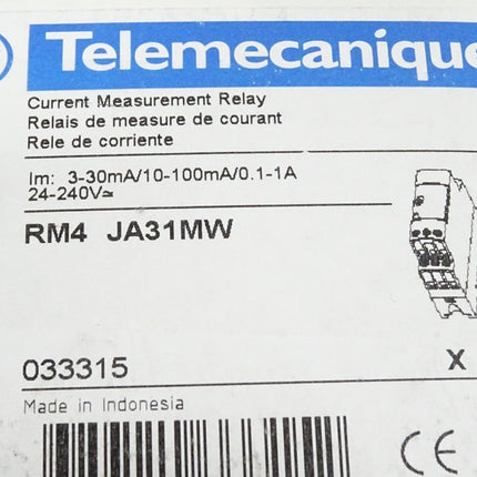 Telemecanique Schneider RM4 JA31MW RM4JA31MW 033315 current measurement relay / Neu OVP