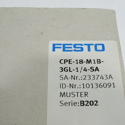 Festo Ventil 10136091 CPE-18-M1B-3GL-1/4-SA / Neu OVP