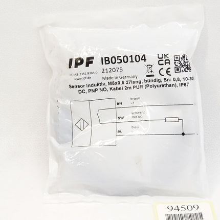 Ipf electronic Sensor Induktiv IB050104 / Neu OVP