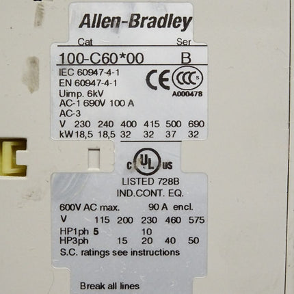 Allen Bradley 100-C60*00 Leistungsschütz