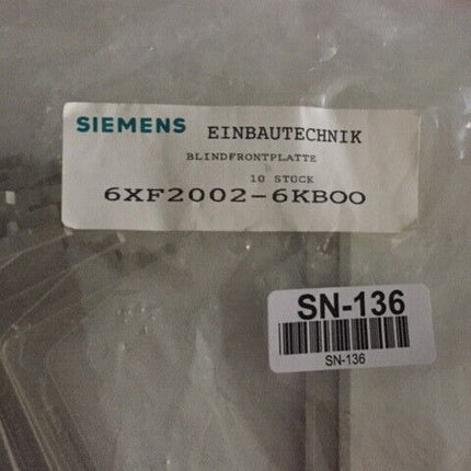 NEU/OVP Siemens 6XF2002-6KB00 / 6XF2 002-6KB00 Blindfrontplatte 10 Stück