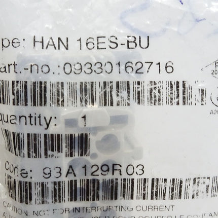 Harting 09330162716 Buchse Han 16 ES-BU Han16ES-F / Neu OVP