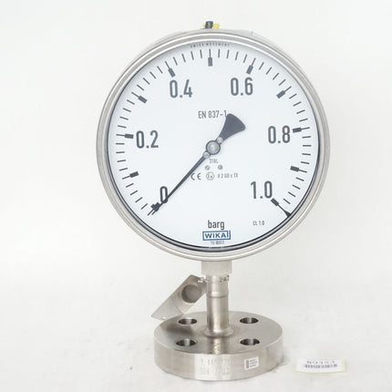 Wika Manometer nach EN 837-1 mit angebautem Druckmittler 0...+1 barg / 9226.01 990.26 / Neu