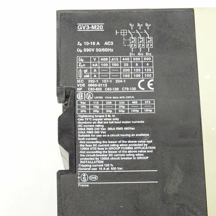 Telemecanique GV3-M20 Motorschutzschalter Schütz