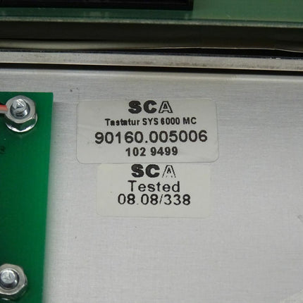 SCA Schucker SCA SYS6000MC Tastatur Panel Industrietastatur 90160.005006