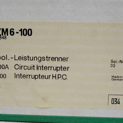 Klöckner Moeller NZM6-100 Leistungstrenner / Neu OVP