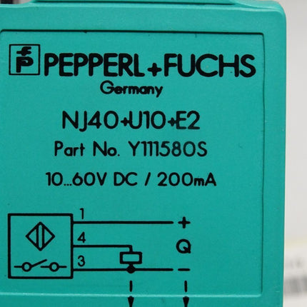 Pepperl+Fuchs NJ40+U10+E2 Y111580S Induktiver Sensor