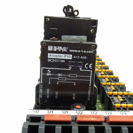 E-T-A SVS03-20 C10 Adapter P10-A12-A50 Stromverteilungssystem bestückt