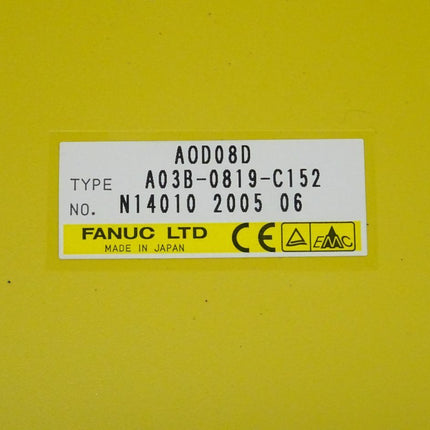 Fanuc A0D08D digitale Ausgabeeinheit A03B-0819-C152 // N14010 2005 06 NEU