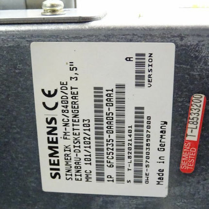 Siemens 6FC5203-0AB20-0AA1 TFT Color 840D + 6FC5210-0DA20-1AA1 Sinumerik MMC 103