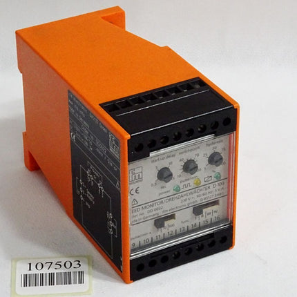 Ifm Electronic DD0022 D100/230VAC/10-10K Auswerteeinheit zur Drehzahlüberwachung