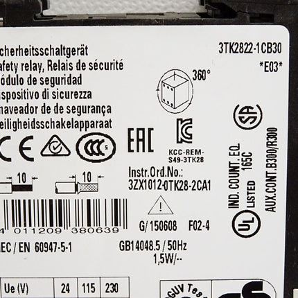 Siemens Sicherheitsschaltgerät 3TK2822-1CB30