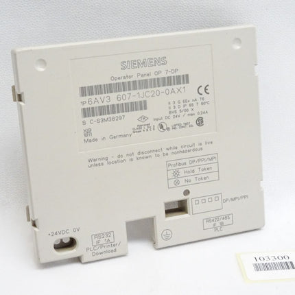 Siemens Backcover Rückschale Panel OP7-DP 6AV3607-1JC20-0AX1 6AV3 607-1JC20-0AX1