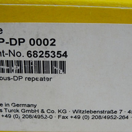 Turck REP-DP 0002 6825354 Profibus-DP repeater / Neu OVP