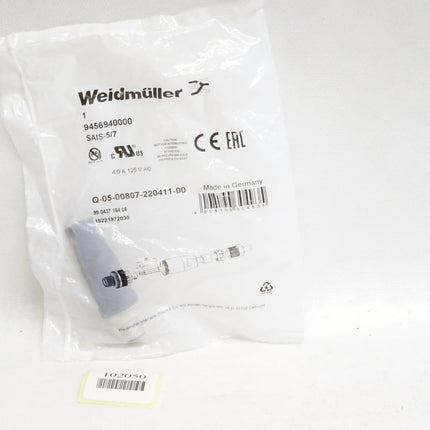 Weidmüller 9456940000 SAIS-5/7 Schraubklemmanschluss / Neu OVP