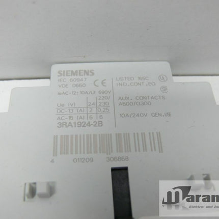 Siemens 3RA1924-2B Sperrglied mit Hilfsschalter 3RA1 924-2B A10 240V