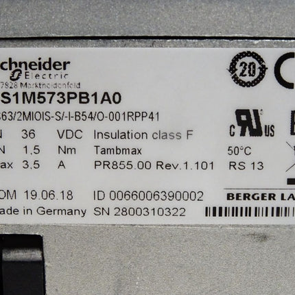 Schneider Electric ILS1M573PB1A0 Integrierter Schrittmotor Lexium ILS1 1.5Nm