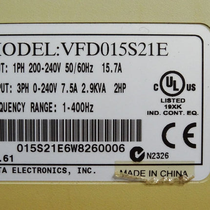 Delta S1 Frequenzumrichter 1.5kW VFD015S21E - Defekt