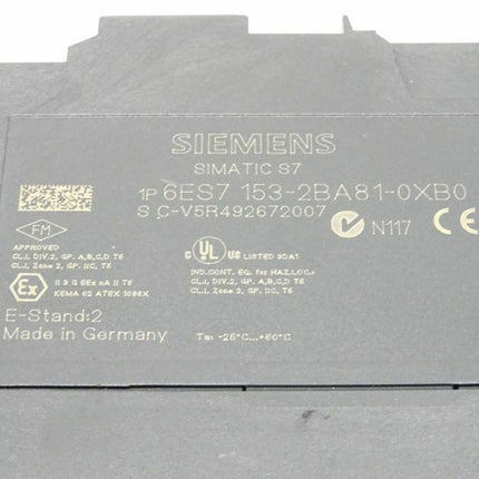 Siemens 6ES7153-2BA81-0XB0 Simatic S7 6ES7 153-2BA81-0XB0 E:02