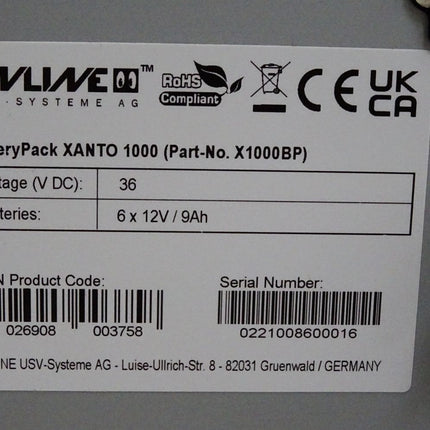 Online USV Systeme BatteryPack XANTO 1000 X1000BP / Neu OVP