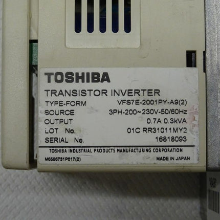 Toshiba VFS7E-2001PY-A9 Transistor Inverter