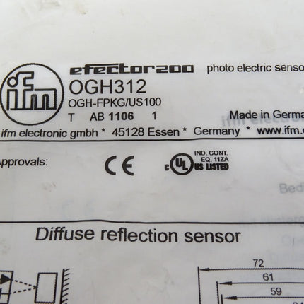 Ifm electronic Efector200 / OGH312 / OGH-FPKG/US100 / Neu OVP