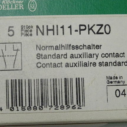 Klöckner Moeller Hilfsschalter NHI11-PKZ0 4 Stück  / Neu