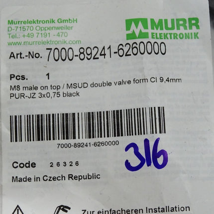 Murr Elektronik 7000-89241-6260000 Ventilstecker / Neu OVP