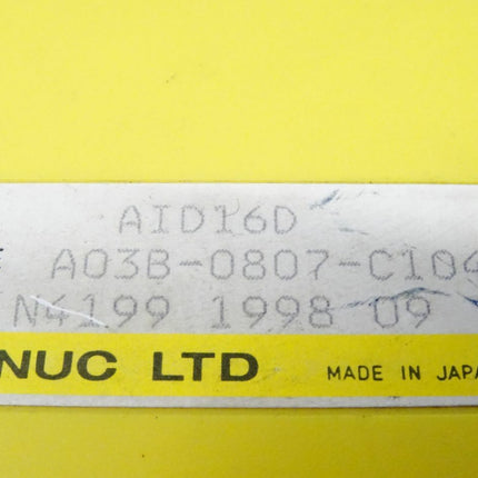 Fanuc AID16D / A03B-0807-C104 / digitale Ausgabeeinheit