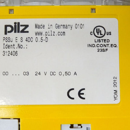 Pilz PSSu E S 4DO 0.5-D 312406 + 312623