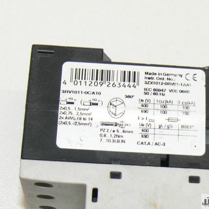 Siemens Sirius 3RV1011-0CA10 / 3RV1 011-0CA10