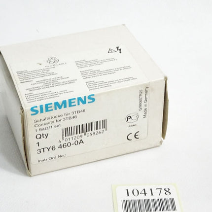 Siemens Schaltstücke für 3TB46 3TY6460-0A / Neu OVP