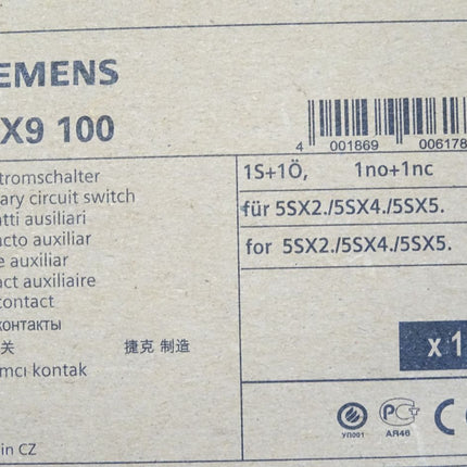 Siemens 5SX9100 / Hilfsstromschalter / Neu OVP