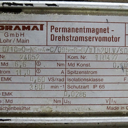 Indramat Servomotor MAC071C-0-NS-4-C/095-B-0/WI520LV/S001 3000min-1