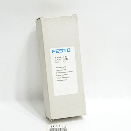 Festo 536053 VL-5/3B-1/4-B-EX Pneumatikventil / Neu OVP